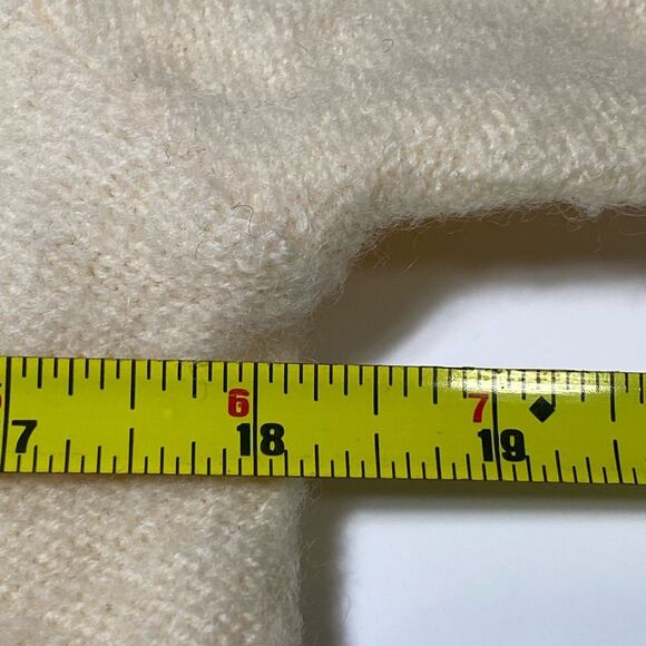 Karen Scott 100% Pure Wool Button Front Cable Knit Ivory Cardigan Women's Size S - Picture 10 of 15